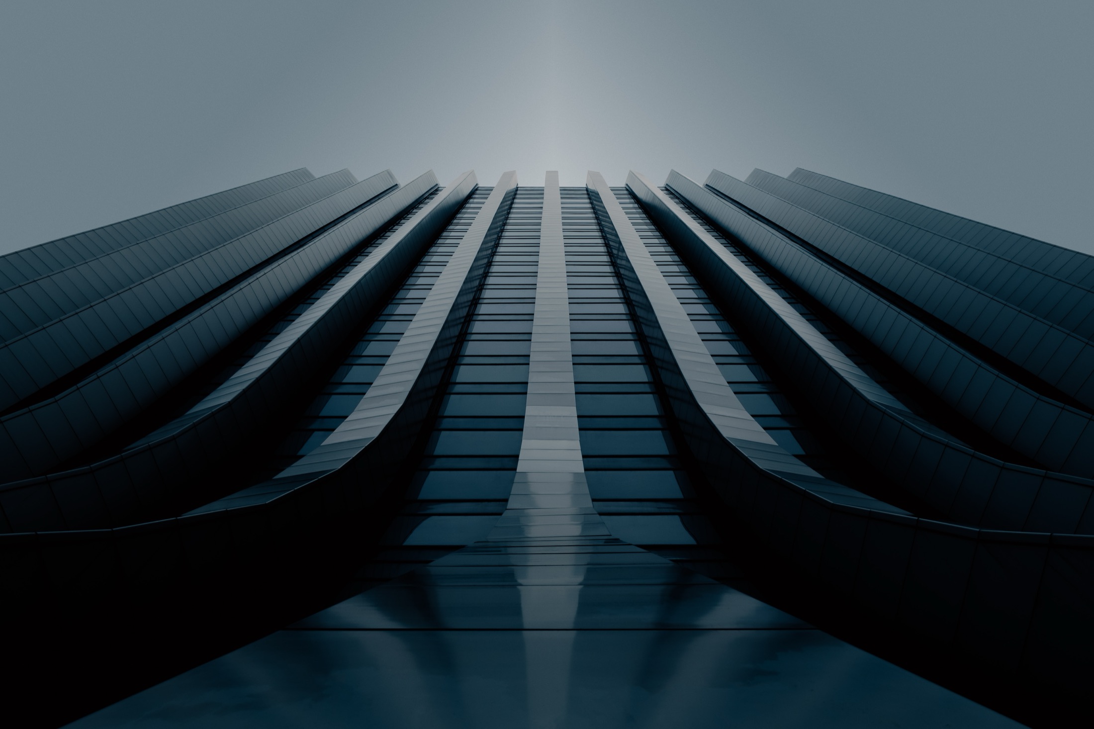 Modern architecture reaching skyward